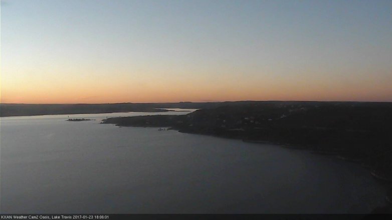 Lake Travis webcam, January 23, 2017 5:30 PM CT