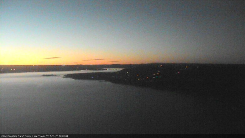 Lake Travis webcam, January 23, 2017 6:00 PM CT
