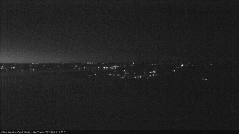 Lake Travis webcam, January 23, 2017 6:05 PM CT