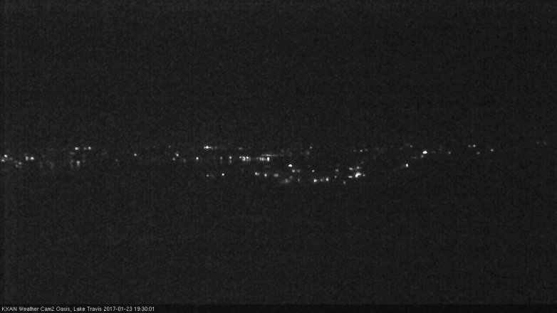 Lake Travis webcam, January 23, 2017 6:50 PM CT