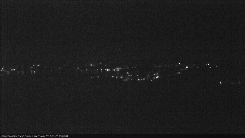 Lake Travis webcam, January 23, 2017 6:55 PM CT