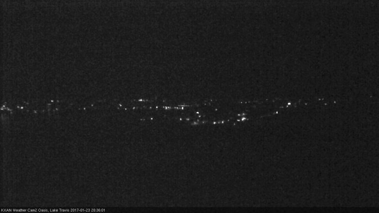 Lake Travis webcam, January 23, 2017 7:40 PM CT