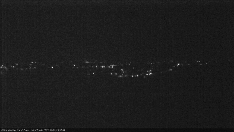 Lake Travis webcam, January 23, 2017 8:05 PM CT
