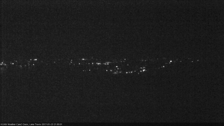 Lake Travis webcam, January 23, 2017 8:20 PM CT