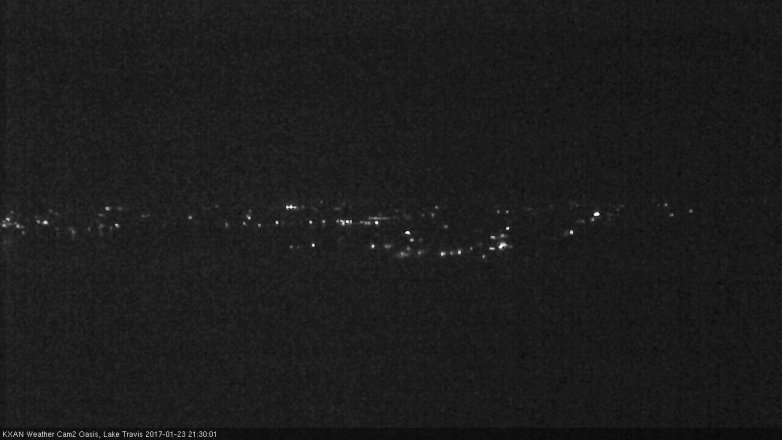 Lake Travis webcam, January 23, 2017 8:35 PM CT