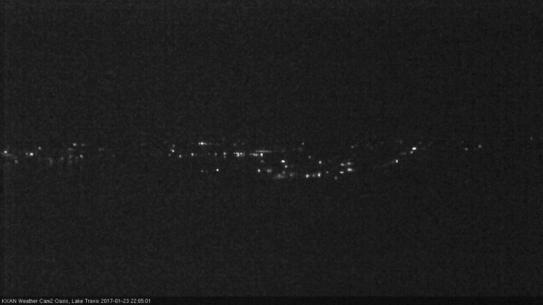 Lake Travis webcam, January 23, 2017 9:25 PM CT