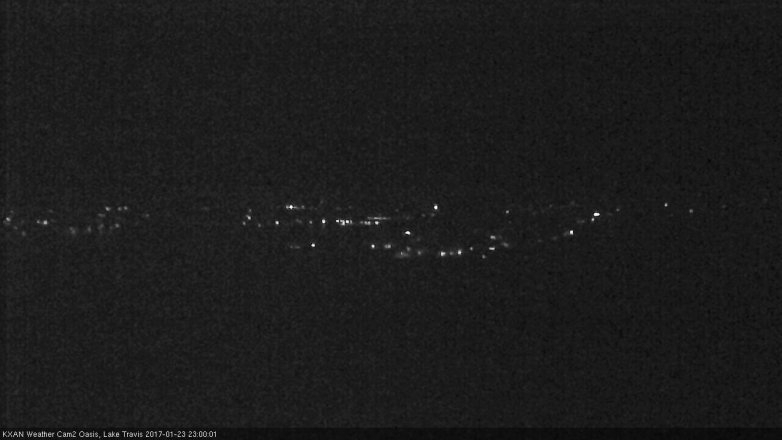 Lake Travis webcam, January 23, 2017 10:05 PM CT