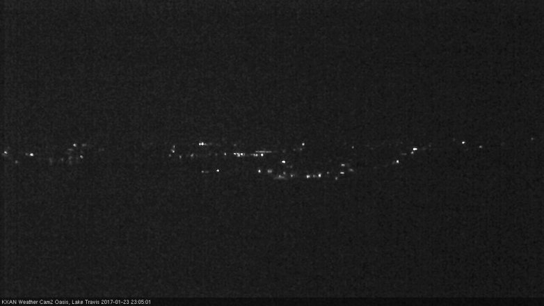 Lake Travis webcam, January 23, 2017 10:10 PM CT
