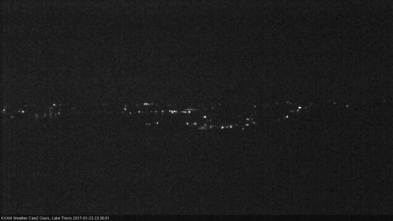 Lake Travis webcam, January 23, 2017 10:40 PM CT