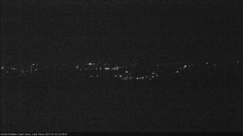 Lake Travis webcam, January 23, 2017 10:45 PM CT