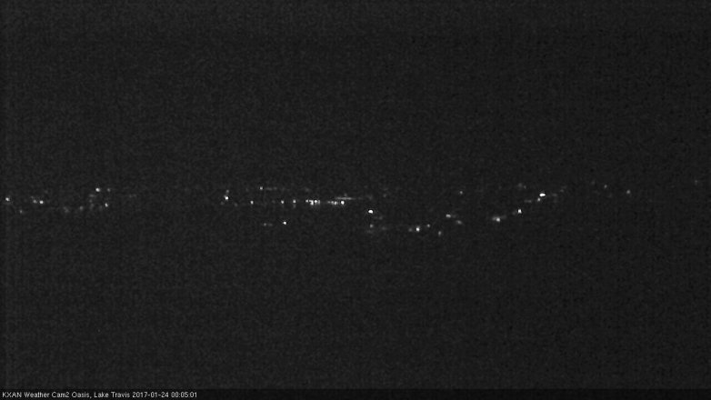 Lake Travis webcam, January 23, 2017 11:15 PM CT