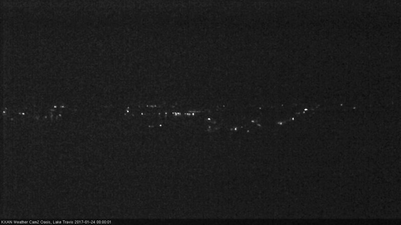 Lake Travis webcam, January 23, 2017 11:25 PM CT