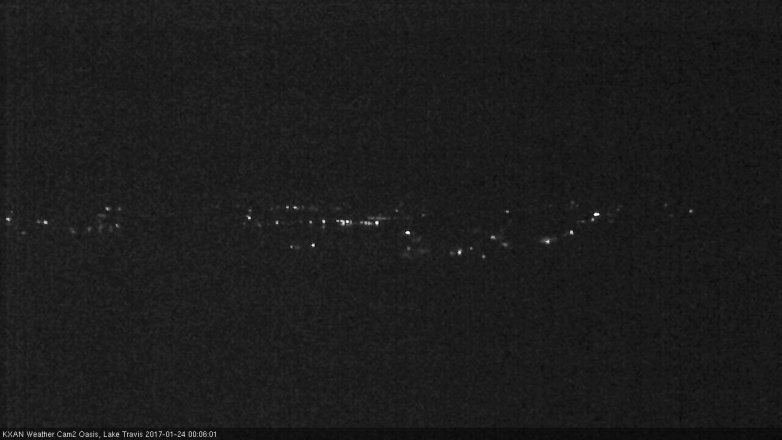 Lake Travis webcam, January 23, 2017 11:35 PM CT
