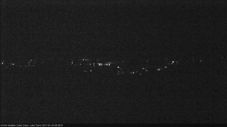 Lake Travis webcam, January 23, 2017 11:40 PM CT