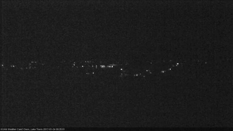 Lake Travis webcam, January 23, 2017 11:50 PM CT