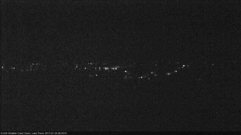 Lake Travis webcam, January 23, 2017 11:55 PM CT