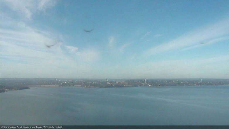 Lake Travis webcam, January 24, 2017 9:10 AM CT