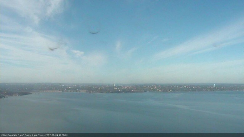 Lake Travis webcam, January 24, 2017 9:25 AM CT