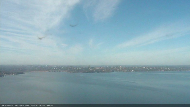 Lake Travis webcam, January 24, 2017 9:30 AM CT