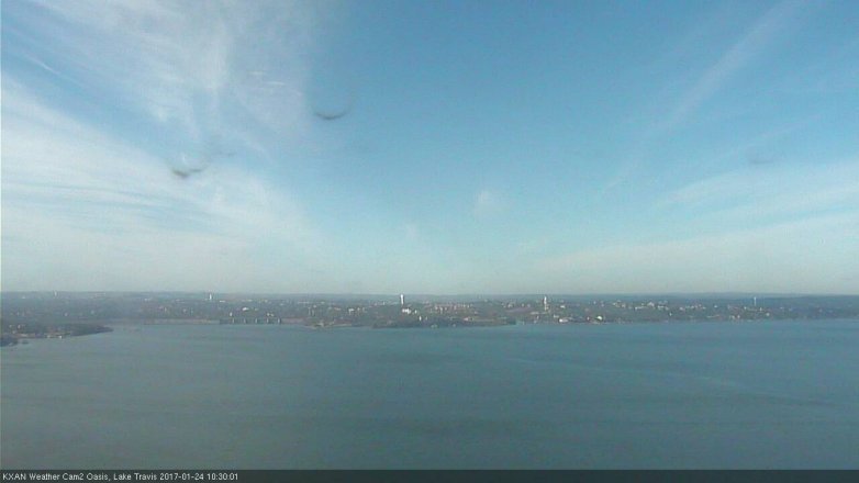 Lake Travis webcam, January 24, 2017 9:35 AM CT