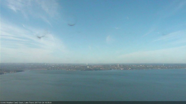 Lake Travis webcam, January 24, 2017 9:40 AM CT