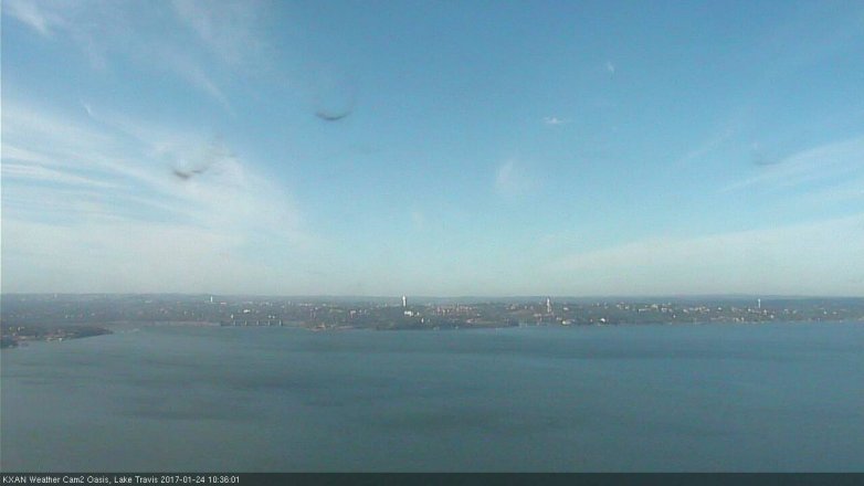 Lake Travis webcam, January 24, 2017 9:50 AM CT