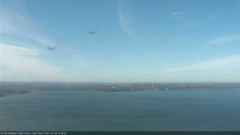 Lake Travis webcam, January 24, 2017 10:05 AM CT