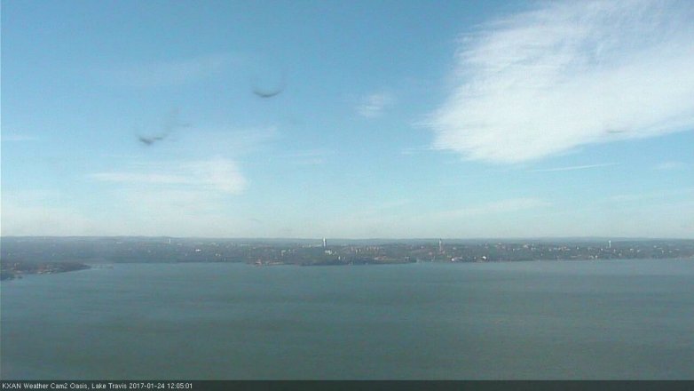 Lake Travis webcam, January 24, 2017 11:10 AM CT
