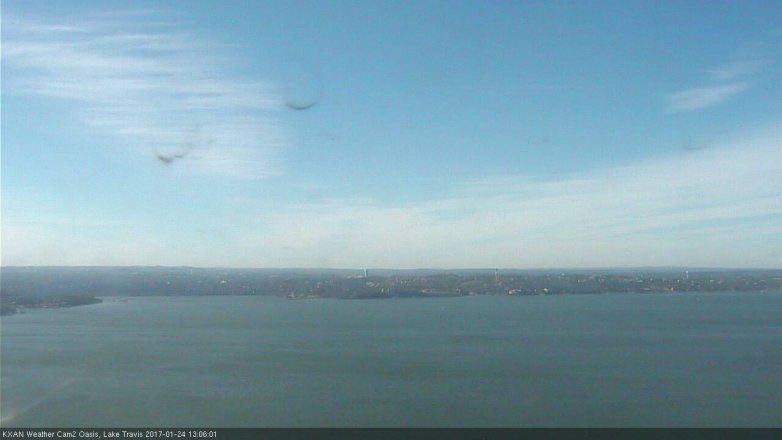 Lake Travis webcam, January 24, 2017 12:30 PM CT