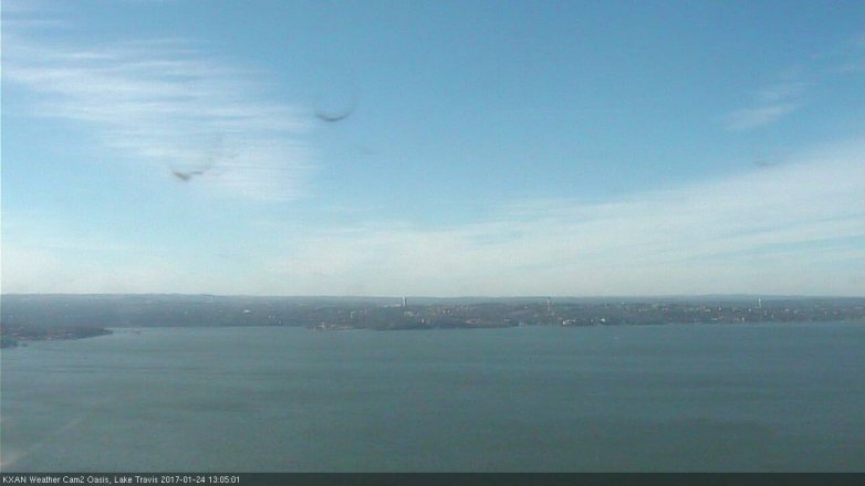 Lake Travis webcam, January 24, 2017 12:35 PM CT