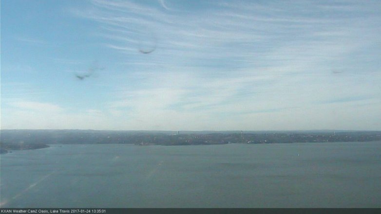 Lake Travis webcam, January 24, 2017 12:55 PM CT