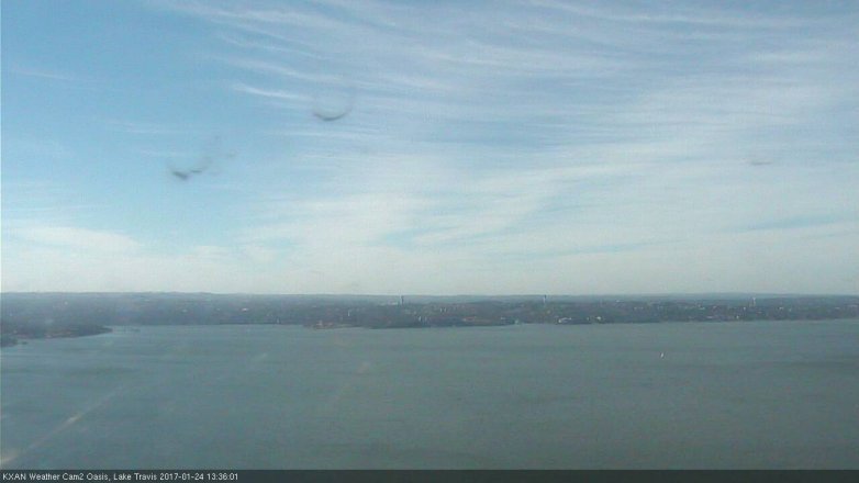 Lake Travis webcam, January 24, 2017 1:05 PM CT