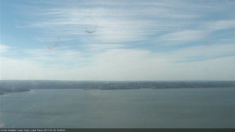 Lake Travis webcam, January 24, 2017 1:15 PM CT