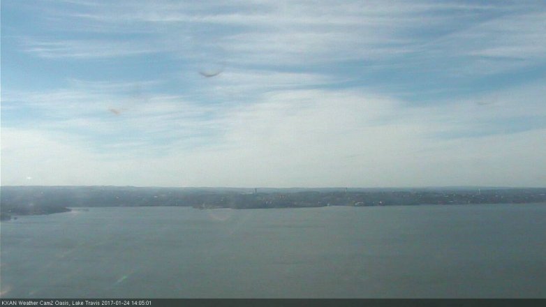 Lake Travis webcam, January 24, 2017 1:30 PM CT