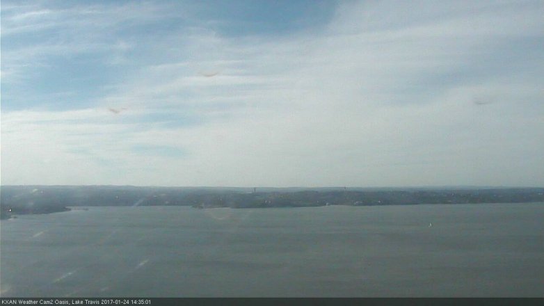 Lake Travis webcam, January 24, 2017 1:40 PM CT