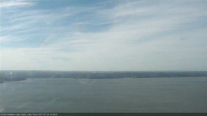 Lake Travis webcam, January 24, 2017 1:50 PM CT