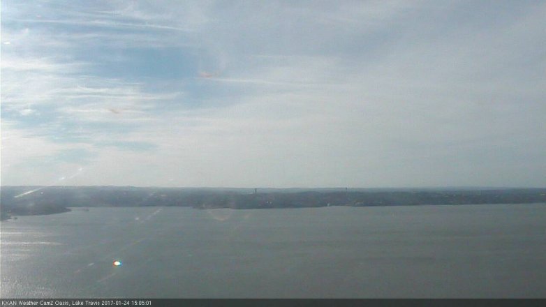 Lake Travis webcam, January 24, 2017 2:10 PM CT