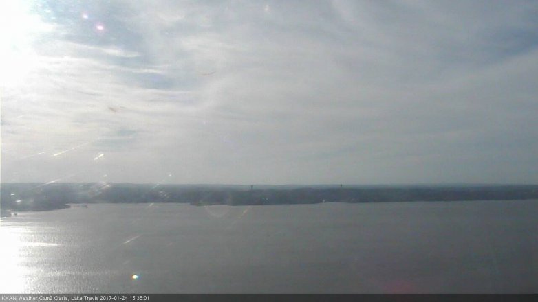 Lake Travis webcam, January 24, 2017 2:50 PM CT
