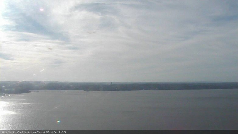 Lake Travis webcam, January 24, 2017 2:55 PM CT