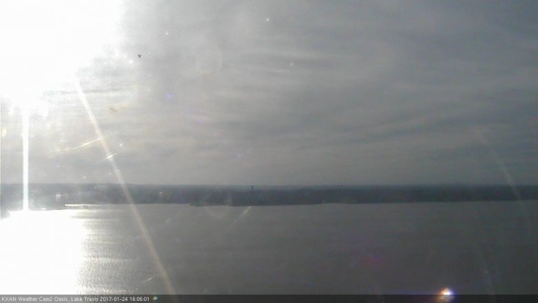 Lake Travis webcam, January 24, 2017 3:20 PM CT