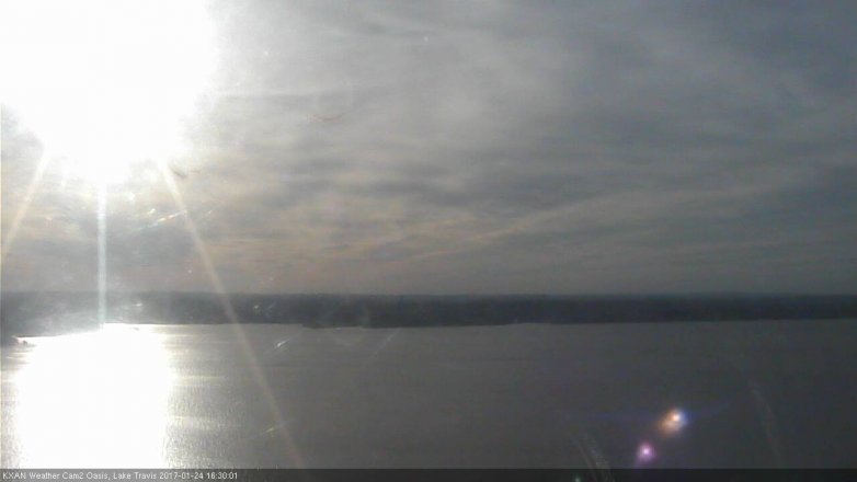 Lake Travis webcam, January 24, 2017 3:35 PM CT