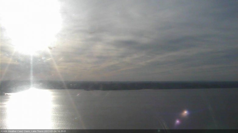 Lake Travis webcam, January 24, 2017 3:40 PM CT