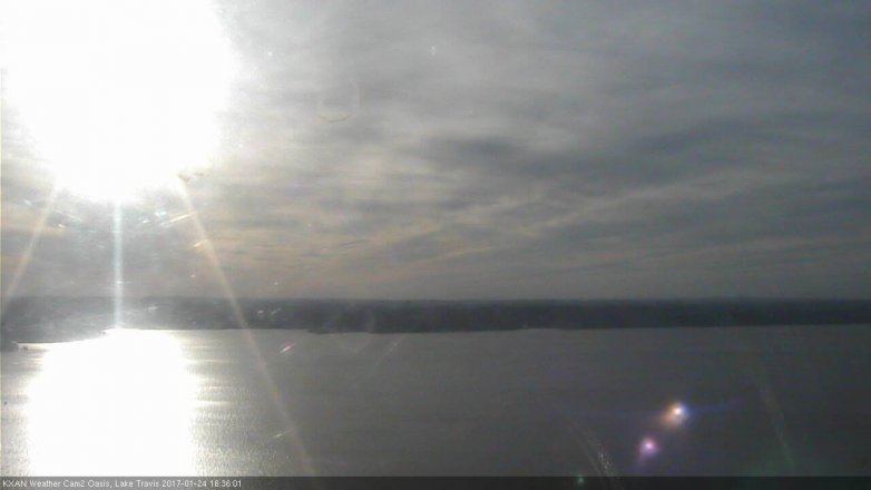Lake Travis webcam, January 24, 2017 4:00 PM CT