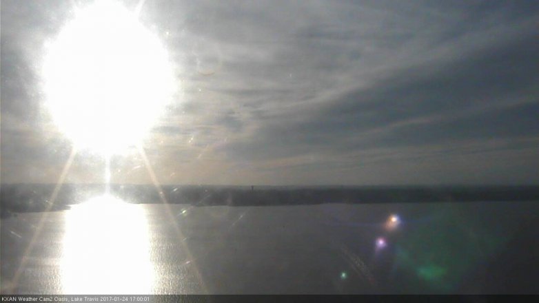 Lake Travis webcam, January 24, 2017 4:15 PM CT
