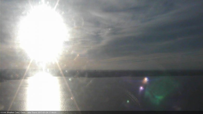 Lake Travis webcam, January 24, 2017 4:20 PM CT