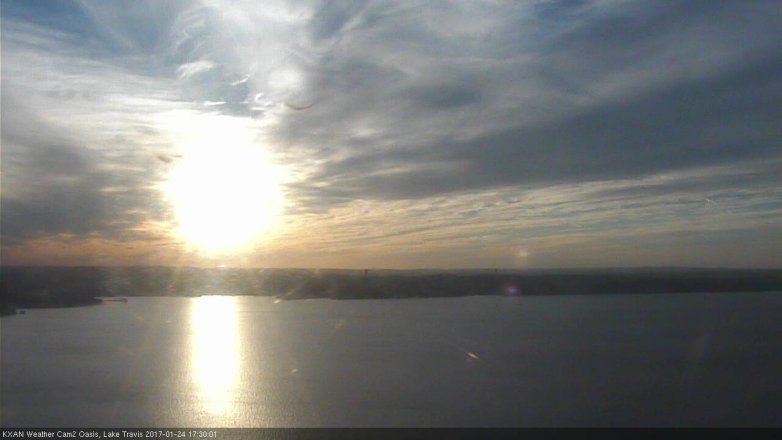Lake Travis webcam, January 24, 2017 4:35 PM CT