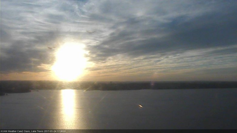Lake Travis webcam, January 24, 2017 4:55 PM CT