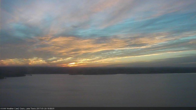 Lake Travis webcam, January 24, 2017 5:10 PM CT