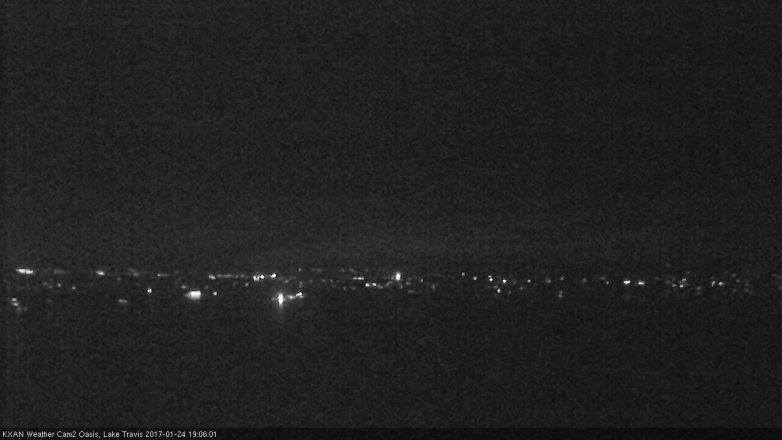 Lake Travis webcam, January 24, 2017 6:30 PM CT