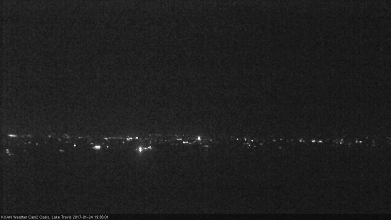 Lake Travis webcam, January 24, 2017 6:45 PM CT